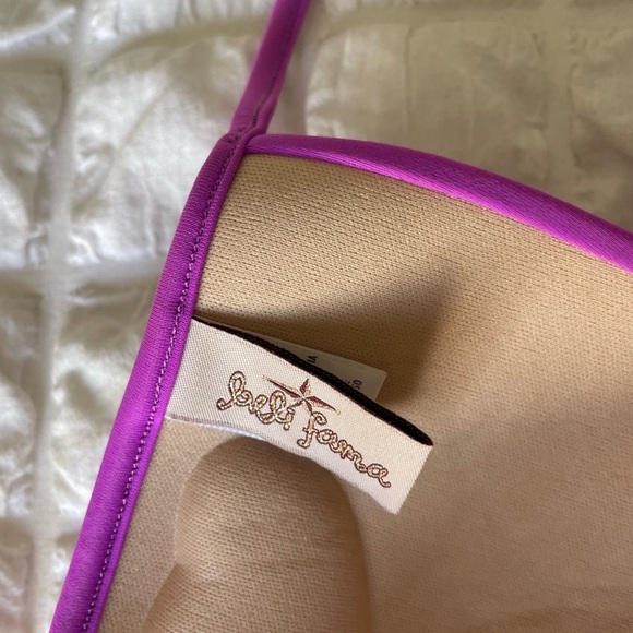 Luli Fama Purple Bikini Top with Triangle Design - Picture 7 of 8